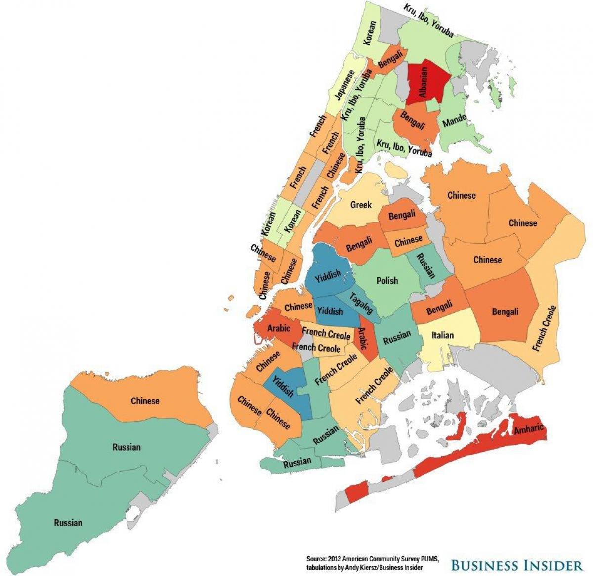 纽约区地图
