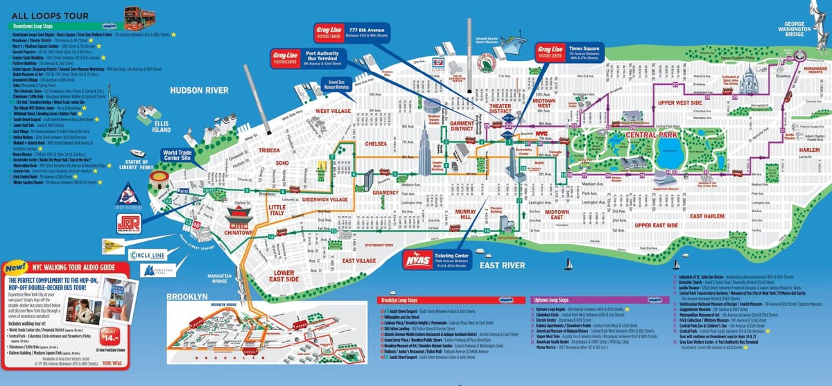 纽约市行走的地图打印