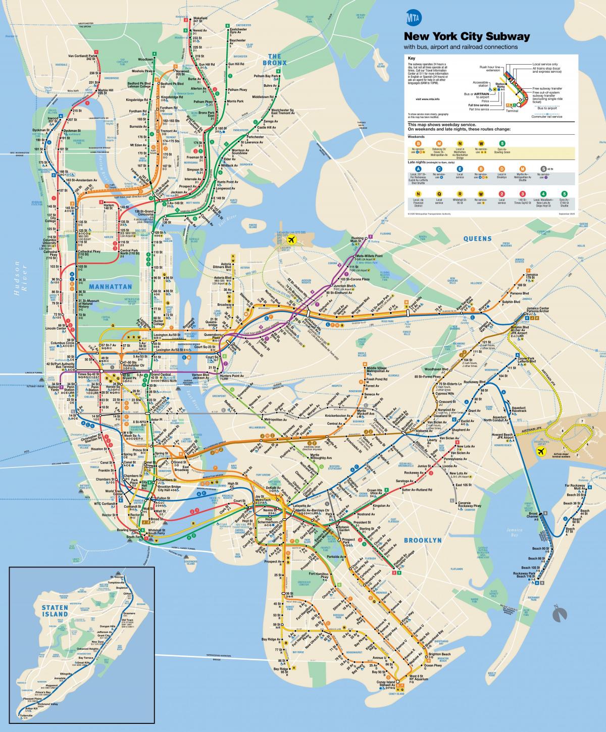 MTA线地图