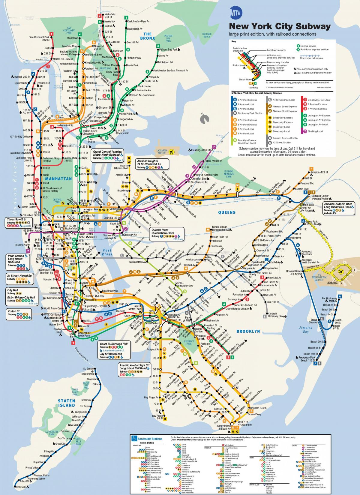 纽约MTA地铁图