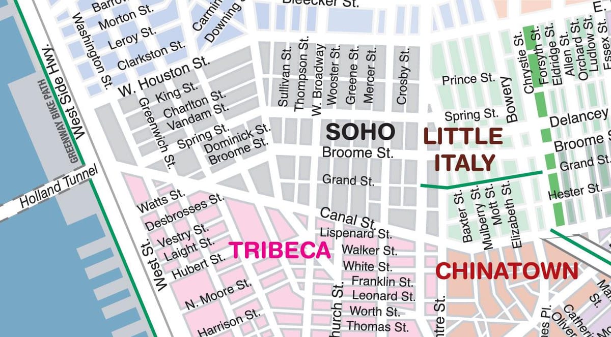 soho纽约地图