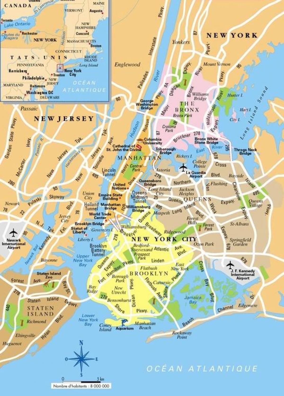 可打印的纽约地图