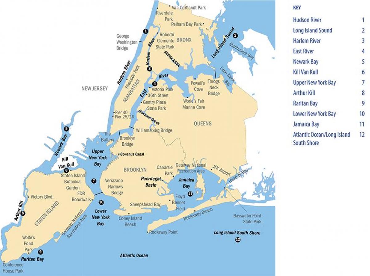 纽约城河地图