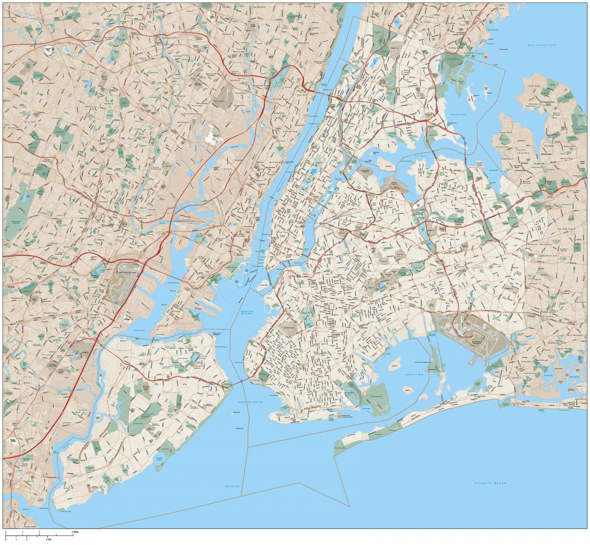 城市纽约地图