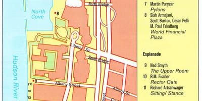 电池公园的纽约地图