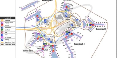 新泽西州纽瓦克机场的地图
