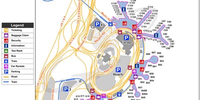 纽约纽瓦克机场的地图