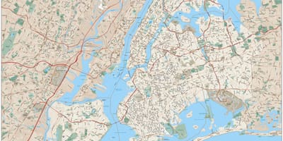 详细的地图纽约市