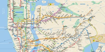 地图纽约市地铁系统
