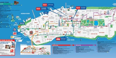 纽约市行走的地图打印