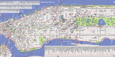 地图纽约市的街道和途径