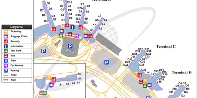 纽约市的拉瓜迪亚机场的地图
