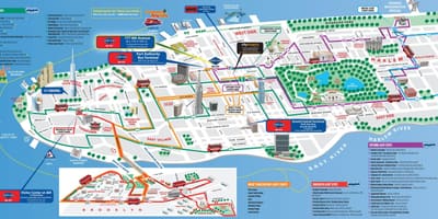纽约跳上跳下巴士路线图