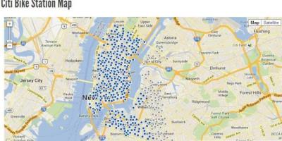 花旗集团自行车的纽约地图
