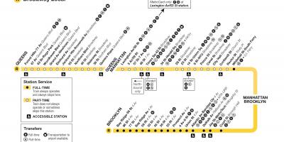MTA r列的地图