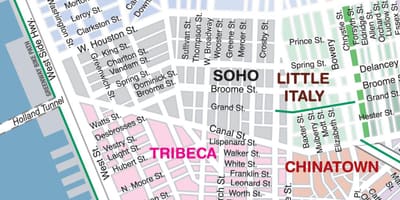 Soho纽约地图