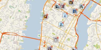 纽约市的旅游景点地图