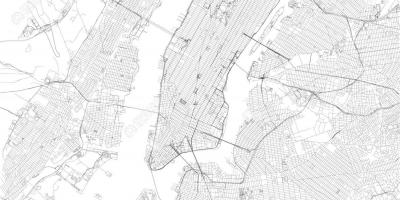 地图纽约市的矢量