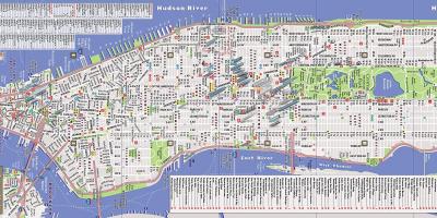 地图纽约市的街道和途径
