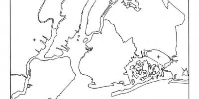 空白的地图纽约市