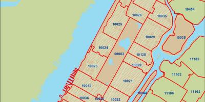 地图纽约的邮政编码