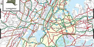 纽约市的高速公路的地图