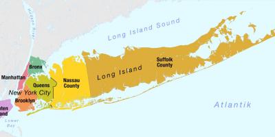 纽约市长岛的地图